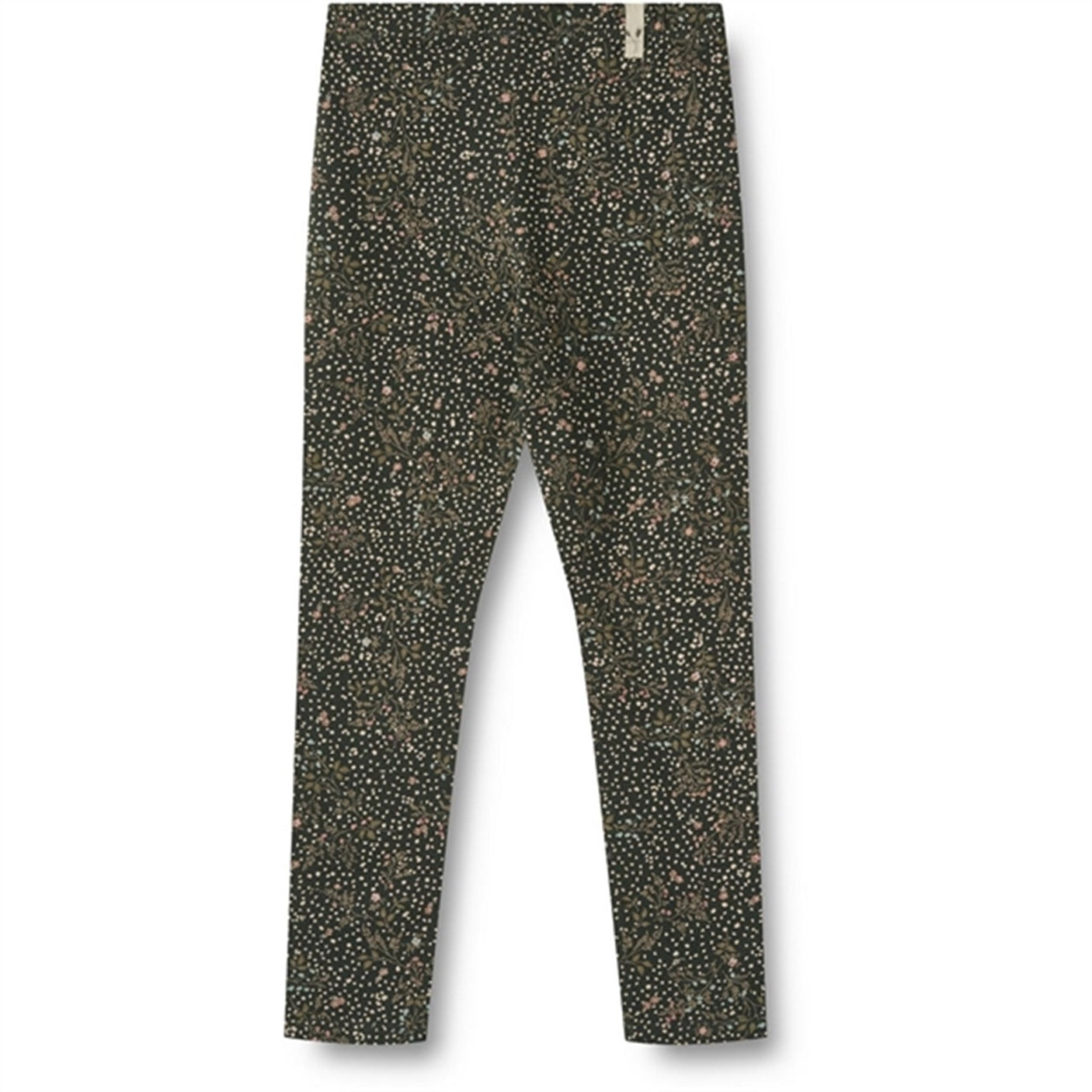 Wheat Black Coal Small Flowers Jersey Leggings Jules