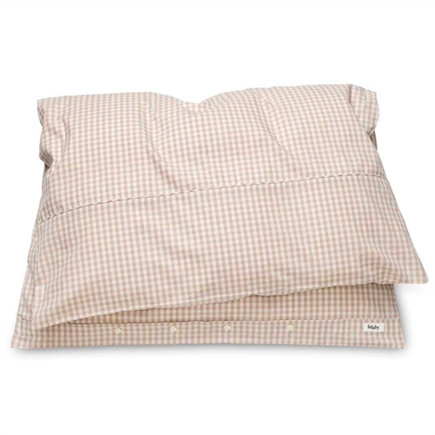 lalaby Beige Gingham Classic Bedding