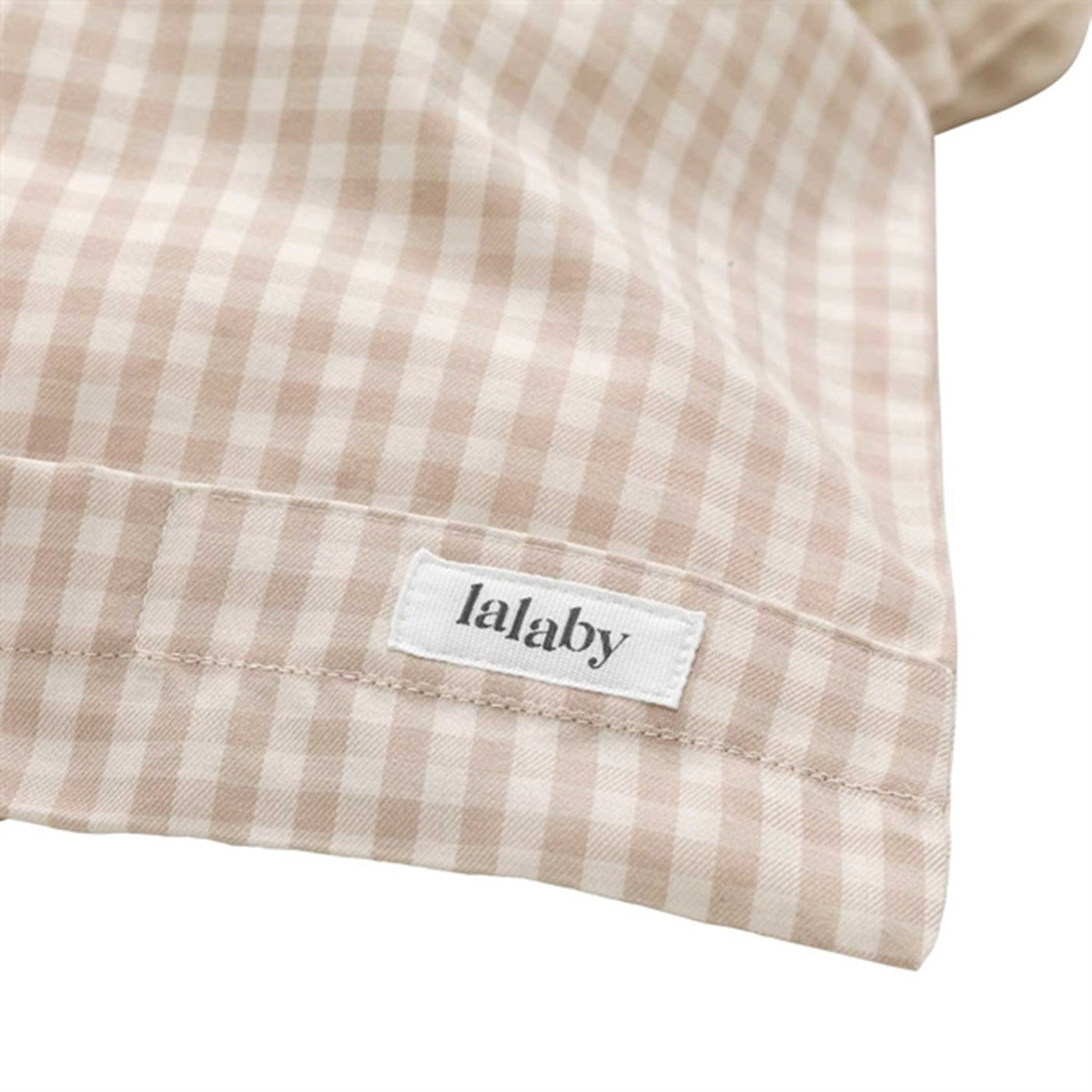 lalaby Beige Gingham Classic Bedding
