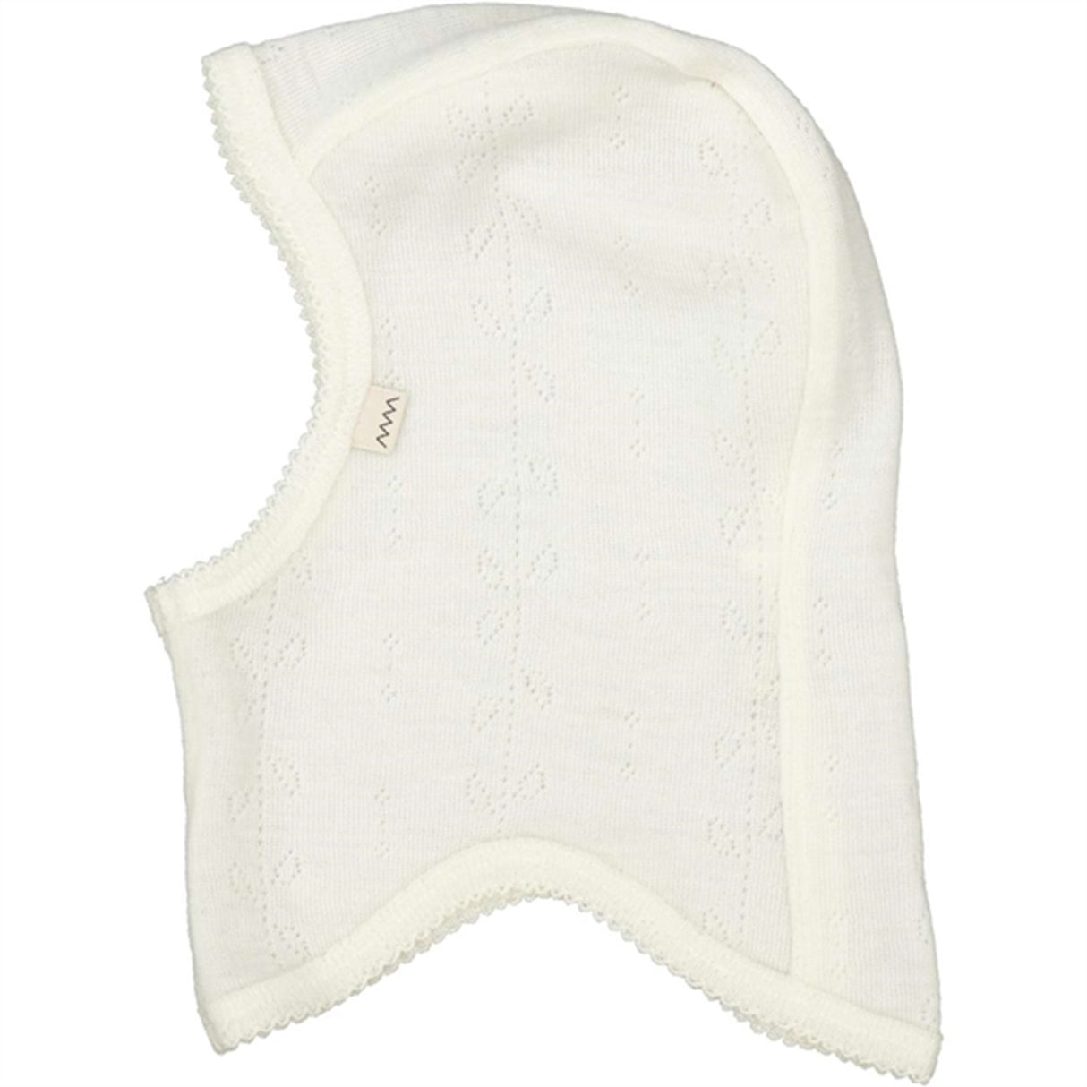 MarMar Wool Pointelle Natural Balaclava Hat
