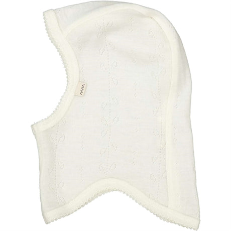 MarMar Wool Pointelle Natural Balaclava Hat