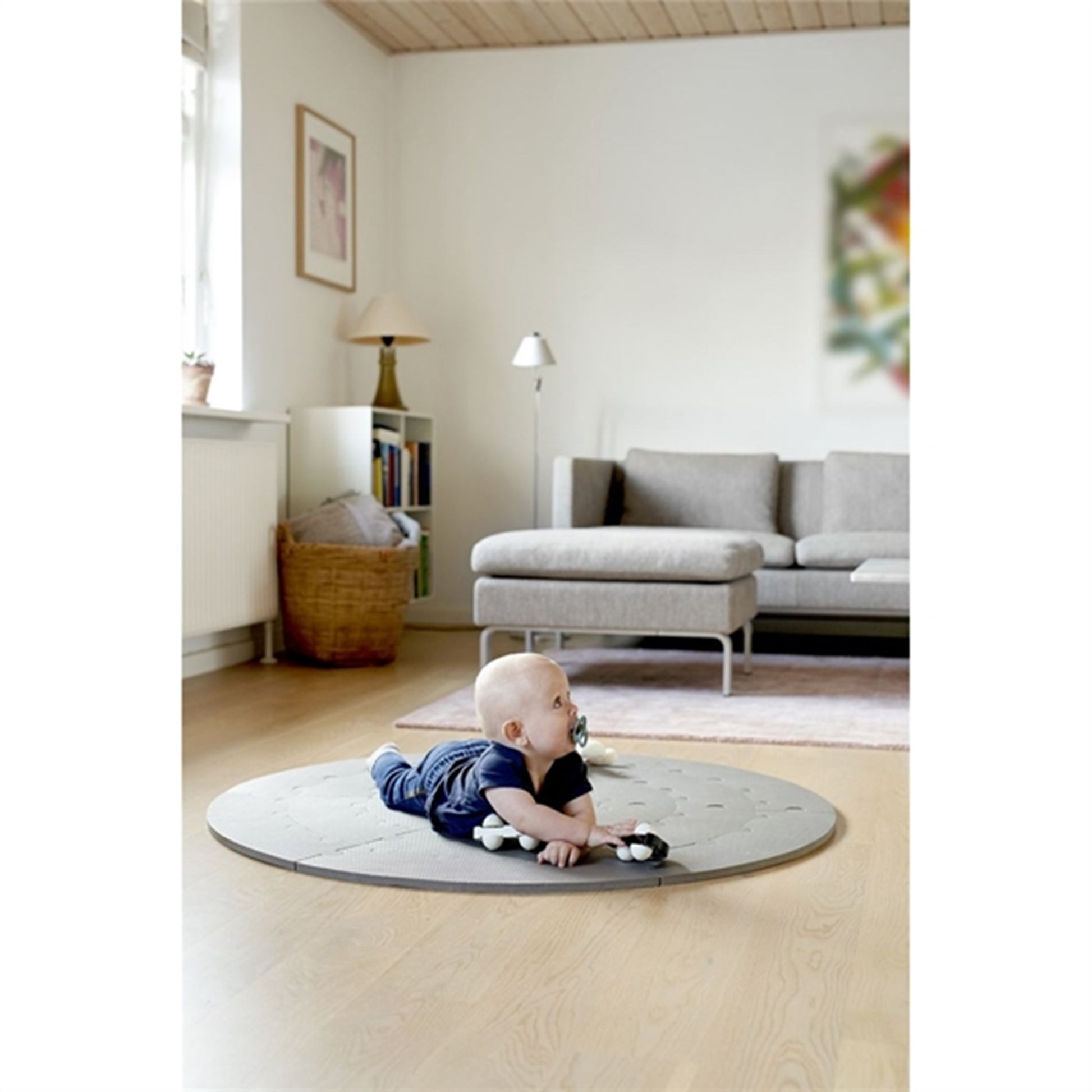 BabyDan RoundAbout Round Foam Playmat Grey