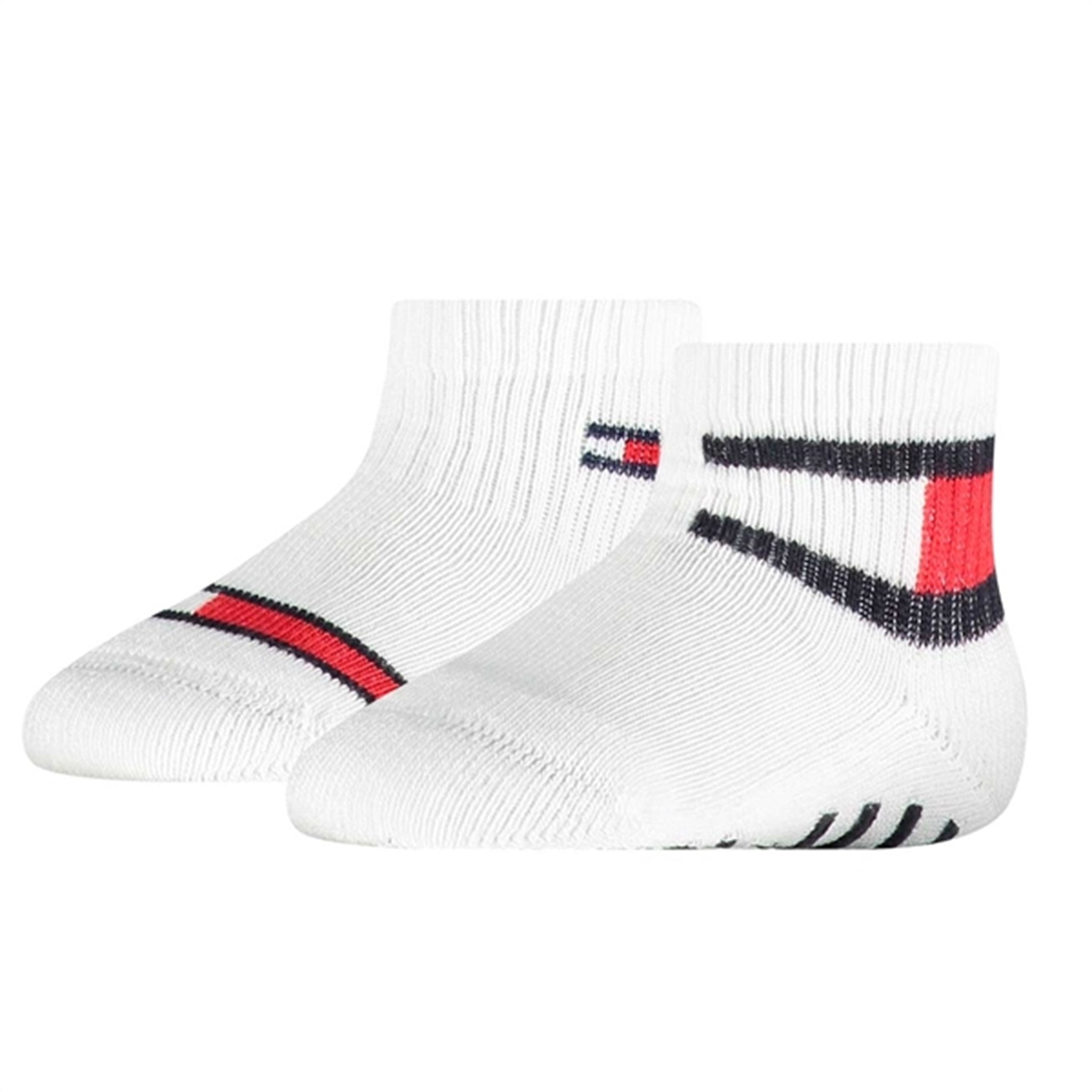 Tommy Hilfiger Baby Flag Socks 2-pack White