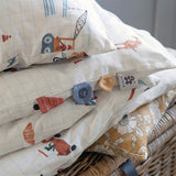 Sebra Bed Linen Busy Builders Blue