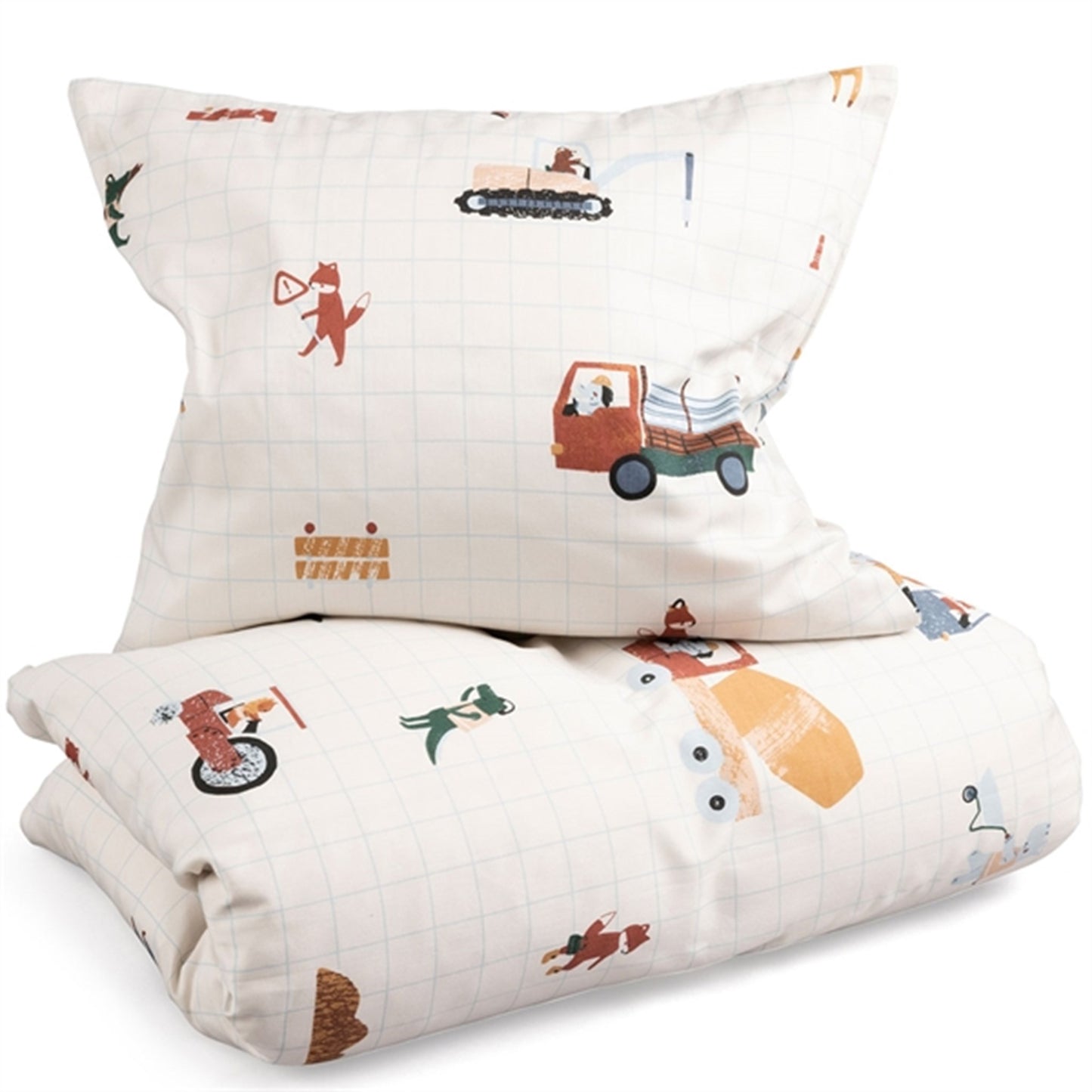 Sebra Bed Linen Busy Builders Blue