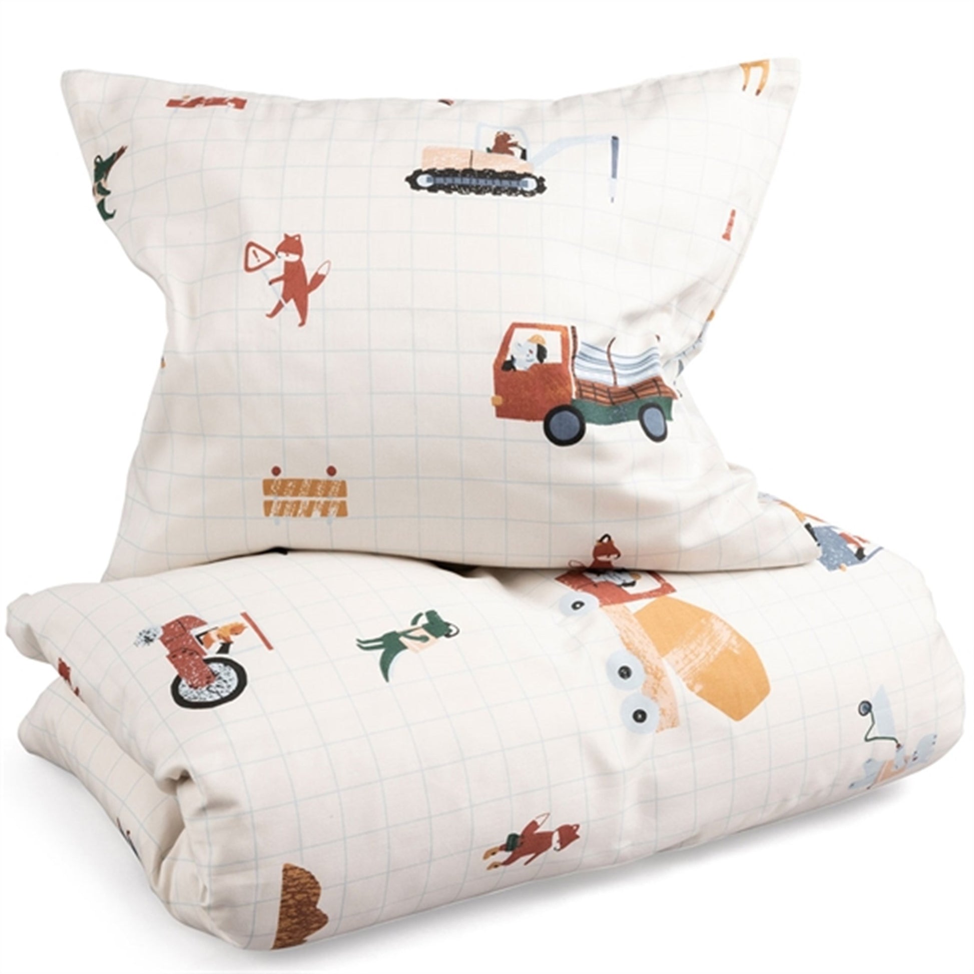 Sebra Bed Linen Busy Builders Blue