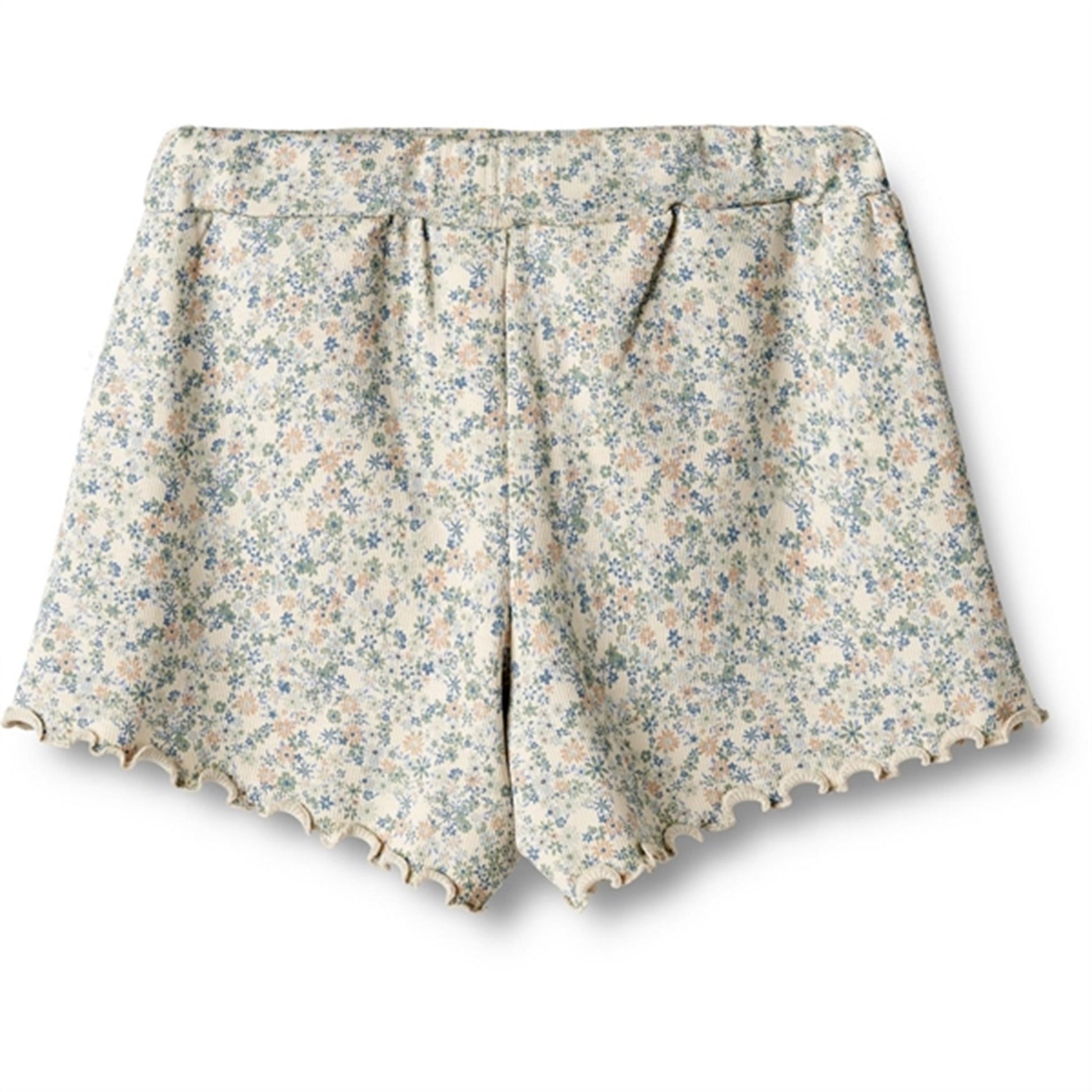 Wheat Sandshell Mini Flowers Rib Shorts Gertrud