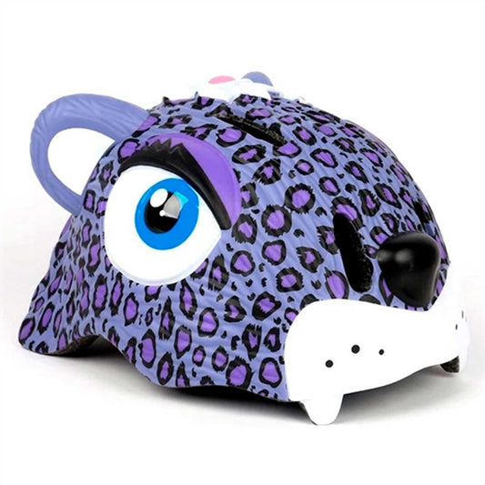 Crazy Safety Leopard Bicycle Helmet Purple