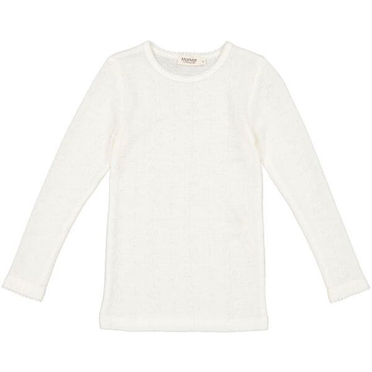 MarMar Wool Pointelle Natural Tamra T-shirt LS