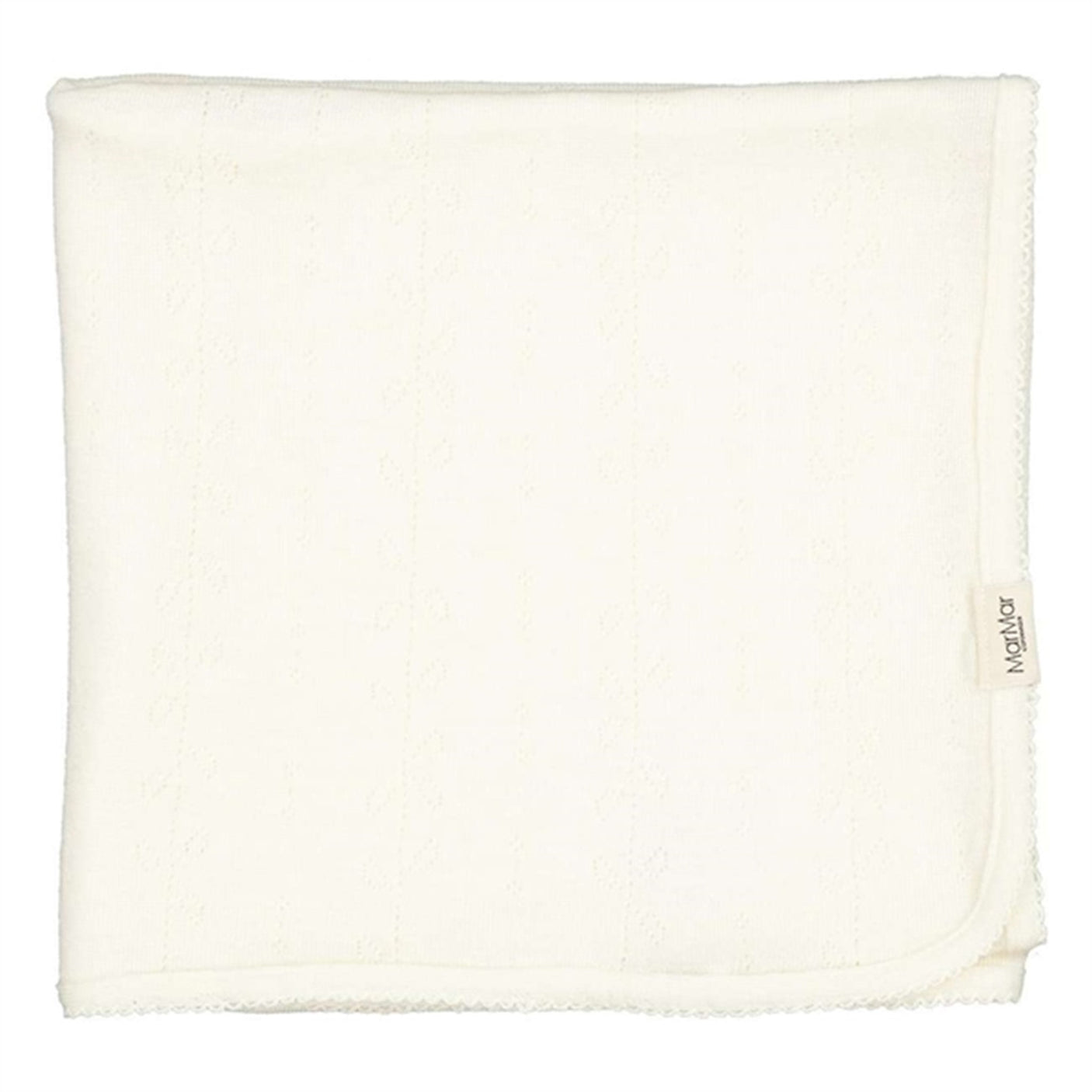 MarMar New Born Wool Pointelle Natural Alida Blanket