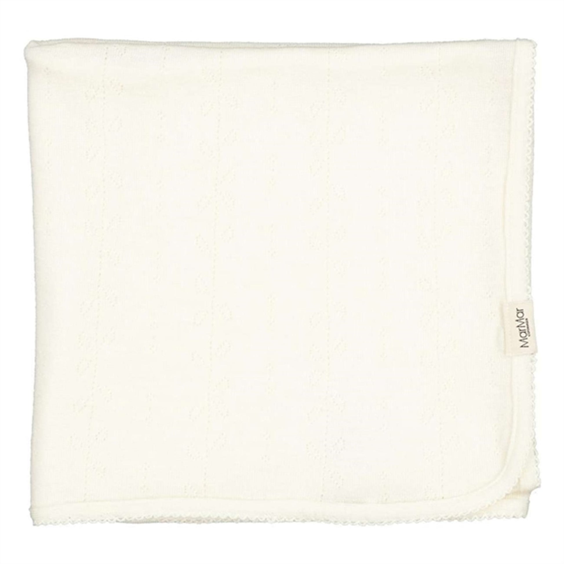 MarMar New Born Wool Pointelle Natural Alida Blanket