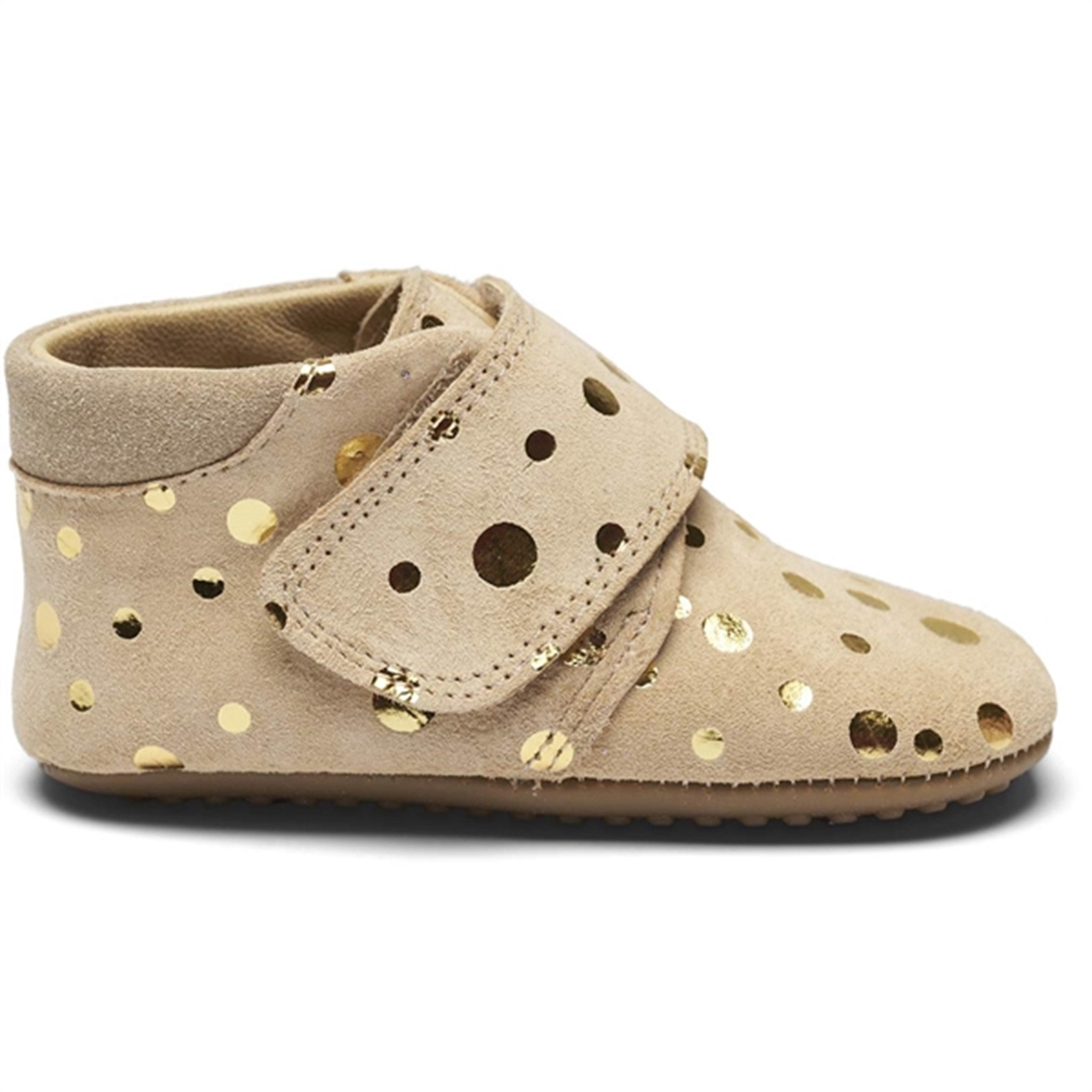 Pom Pom Indoor Shoes (Beige/gold dots)