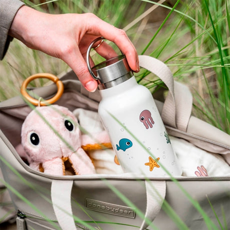 Done by Deer Thermo Metal Bottle Sea Friends Beige