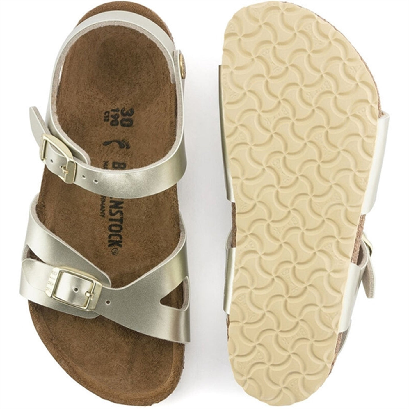 Birkenstock Rio Kids BF Electric Metallic Gold Sandals