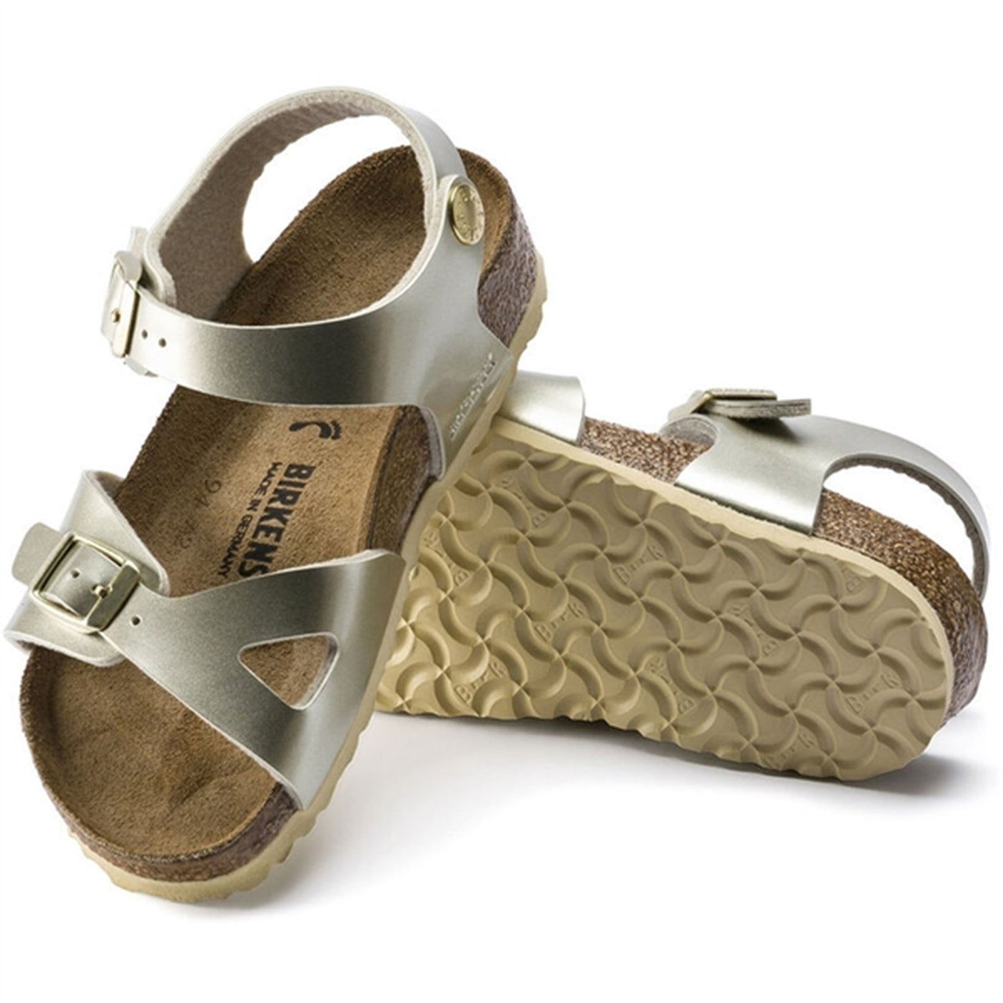 Birkenstock Rio Kids BF Electric Metallic Gold Sandals