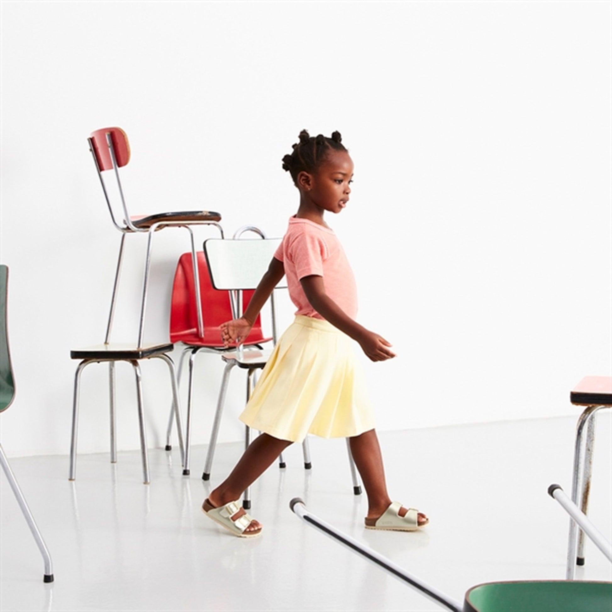 Birkenstock Arizona Kids Electric Metallic Gold Sandals