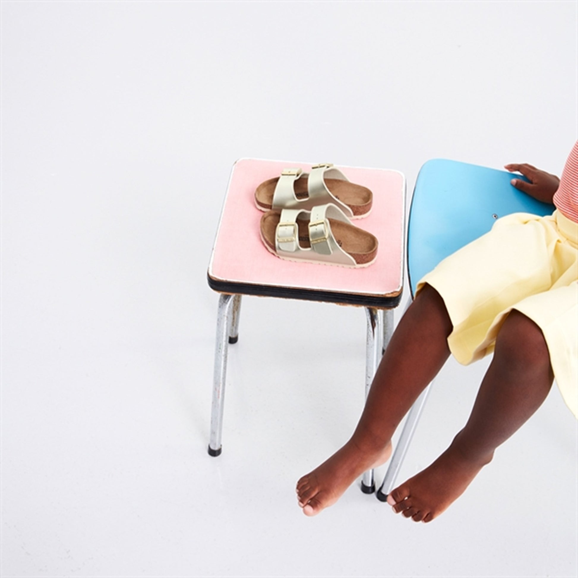 Birkenstock Arizona Kids Electric Metallic Gold Sandals