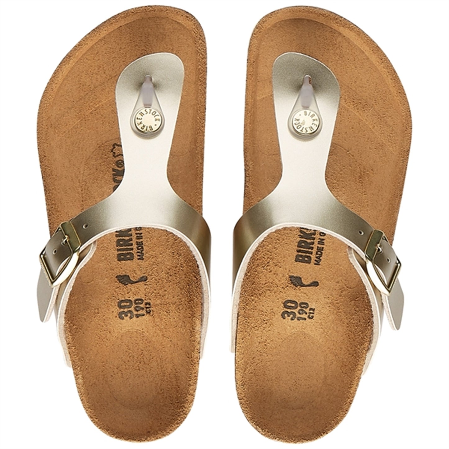 Birkenstock Gizeh Kids Electric Metallic Gold Sandals