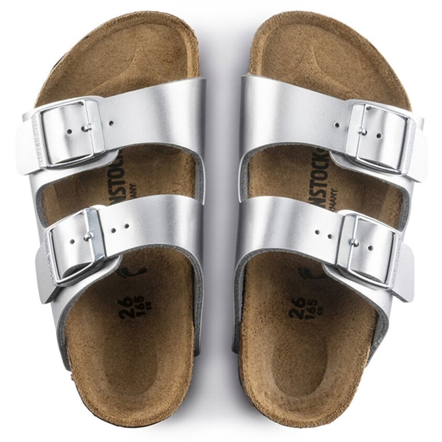 Birkenstock Arizona Kids BF Electric Metallic Silver Sandals