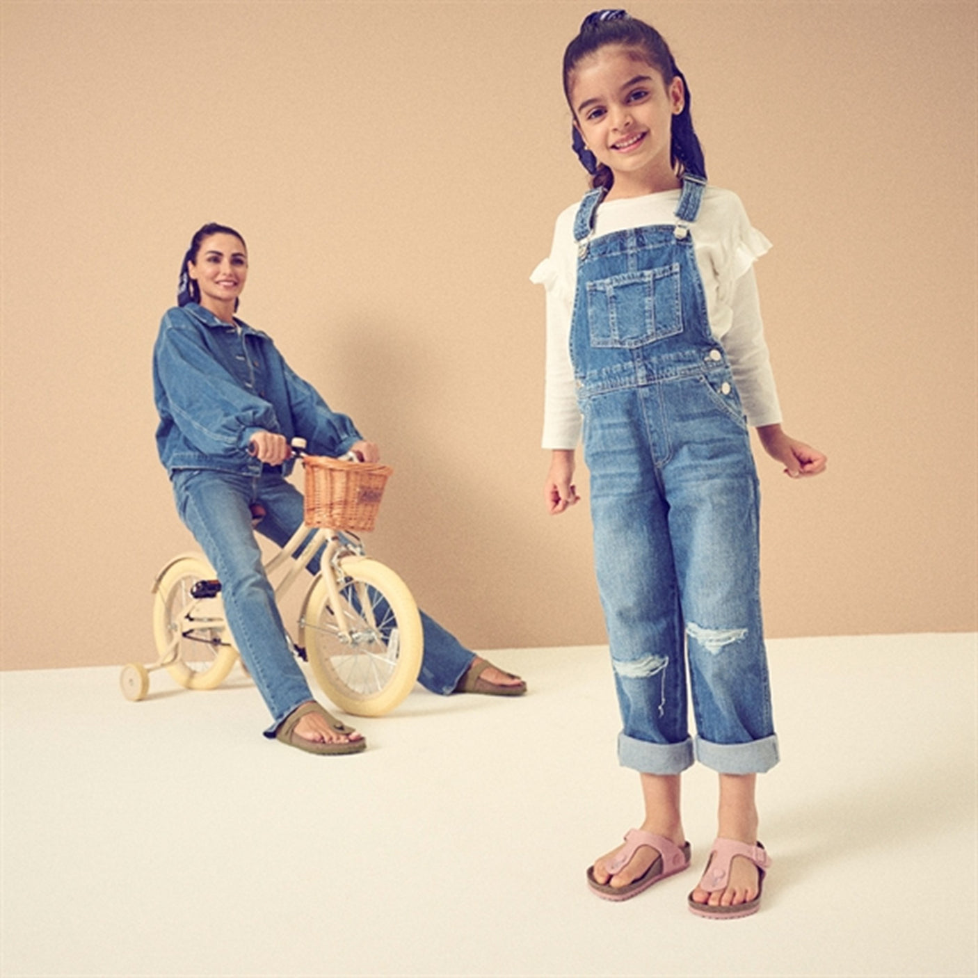 Birkenstock Gizeh Kids TEX Canvas Soft Pink Sandals