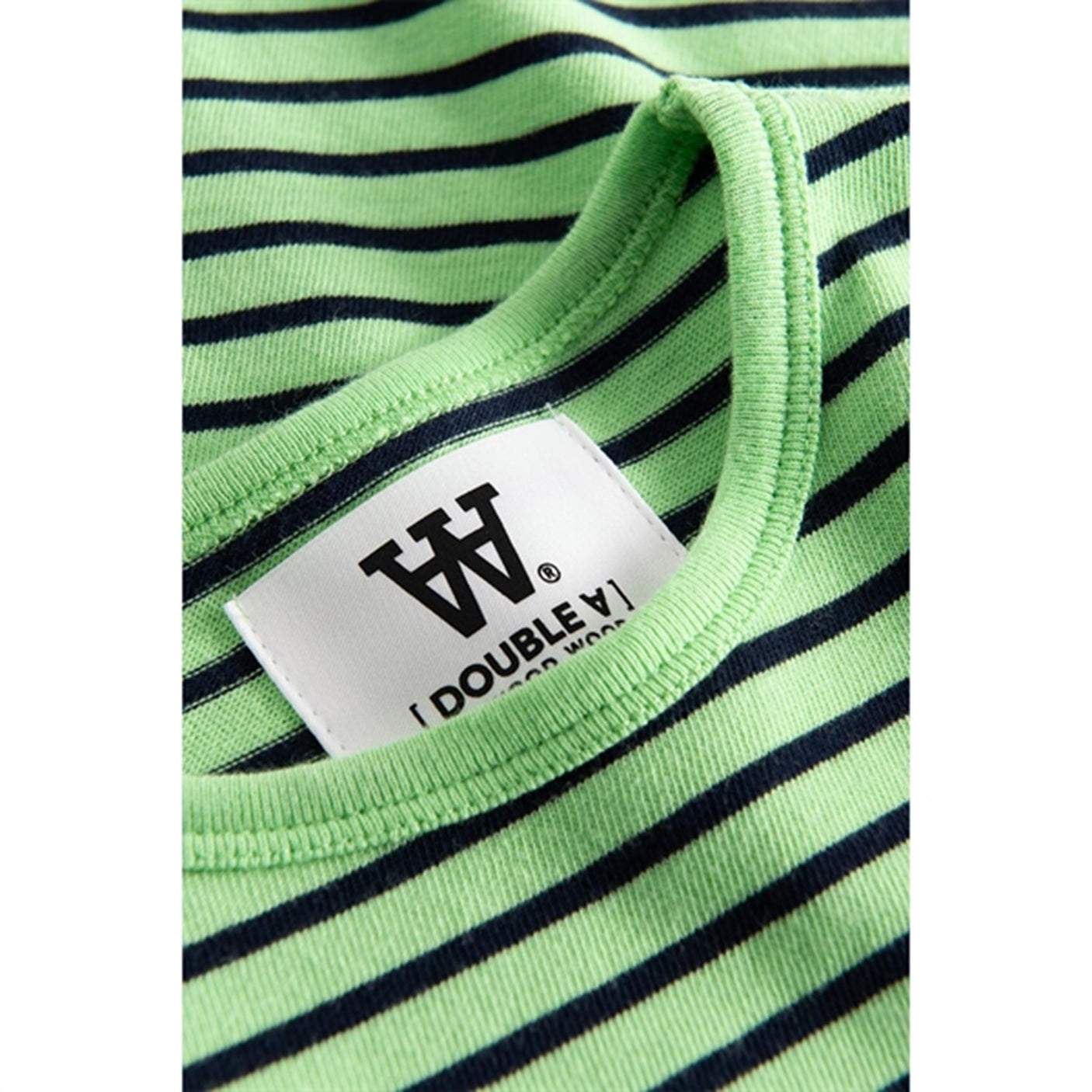 Wood Wood Pale Green/Navy Stripes Kim Shirt
