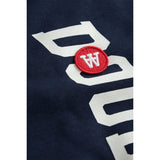 Wood Wood Navy Rod Spell Out Logo Sweatshirt
