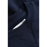 Wood Wood Navy Rod Spell Out Logo Sweatshirt