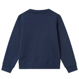 Wood Wood Navy Rod Spell Out Logo Sweatshirt