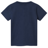 Wood Wood Navy Ola Arch Logo T-shirt