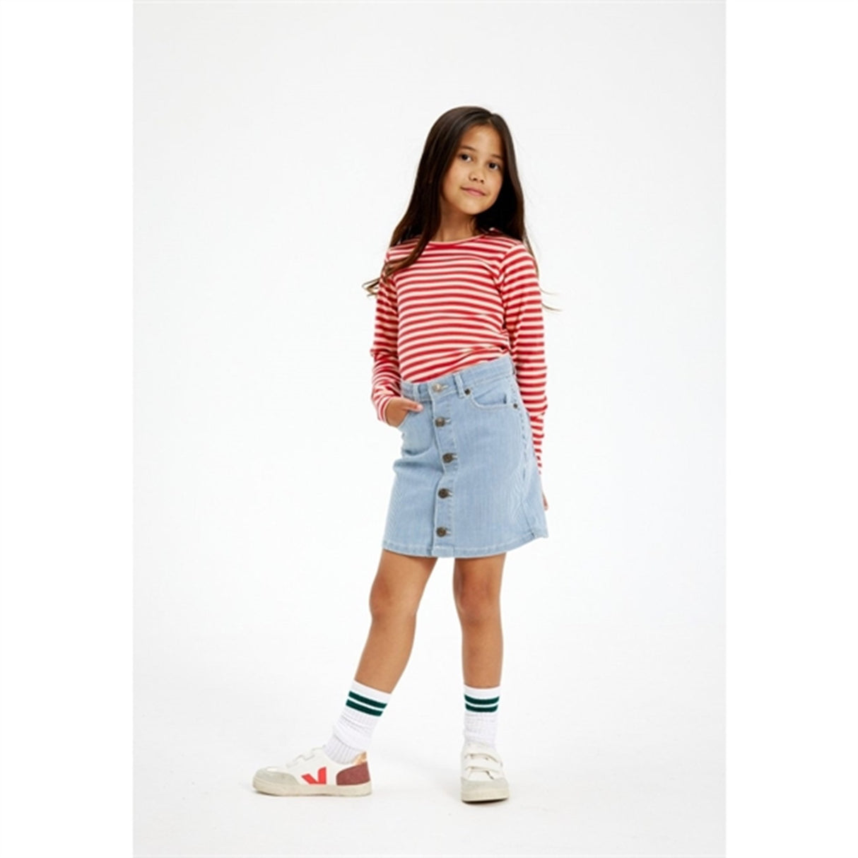 The New Navy Blazer Stripe Skirt
