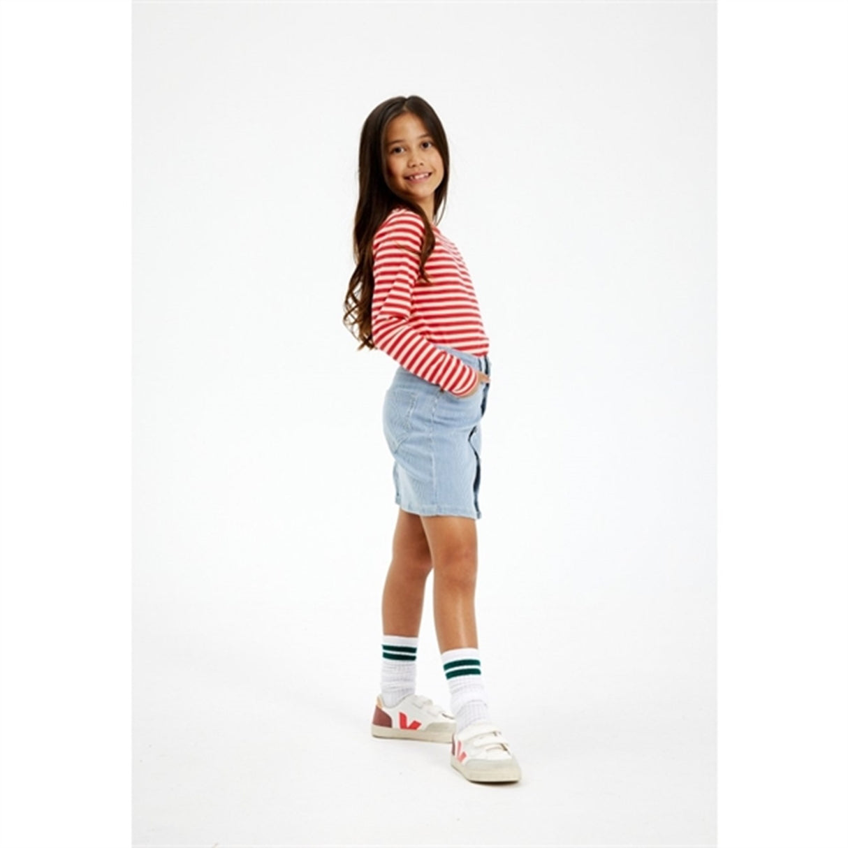 The New Navy Blazer Stripe Skirt