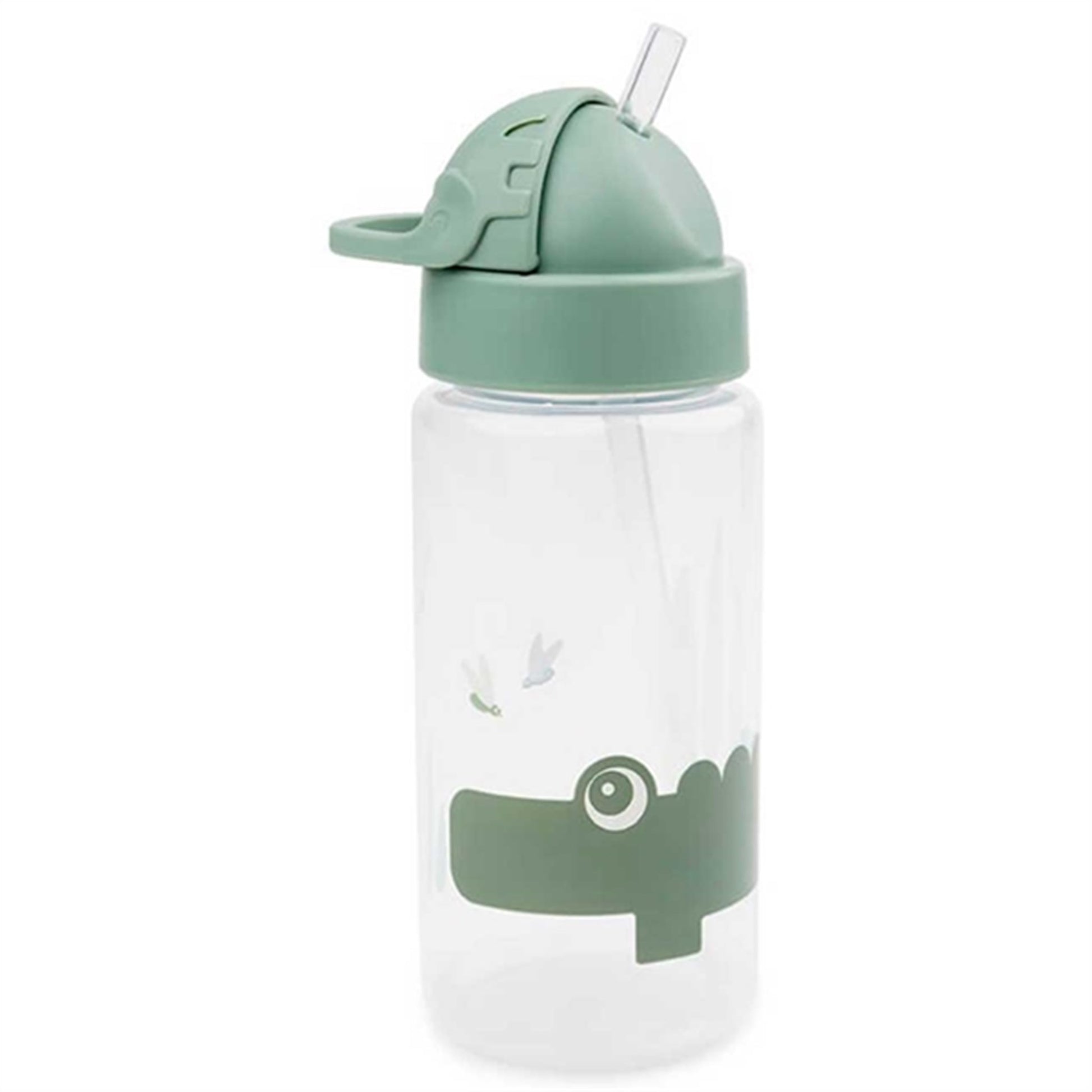 Done by Deer Straw Bottle Croco Green