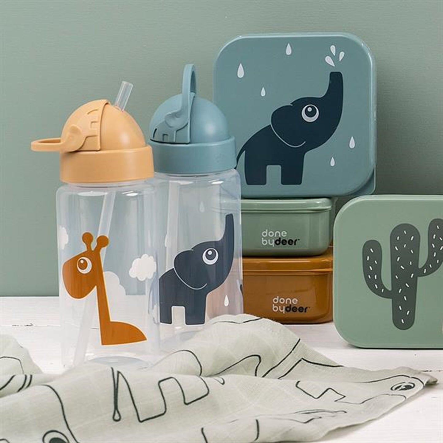 Done by Deer Snack Box Set 3-pack Deer Friends Blue Mix