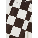 Wood Wood Off-White/Black Coffee Aop Ira Checkered Leggings