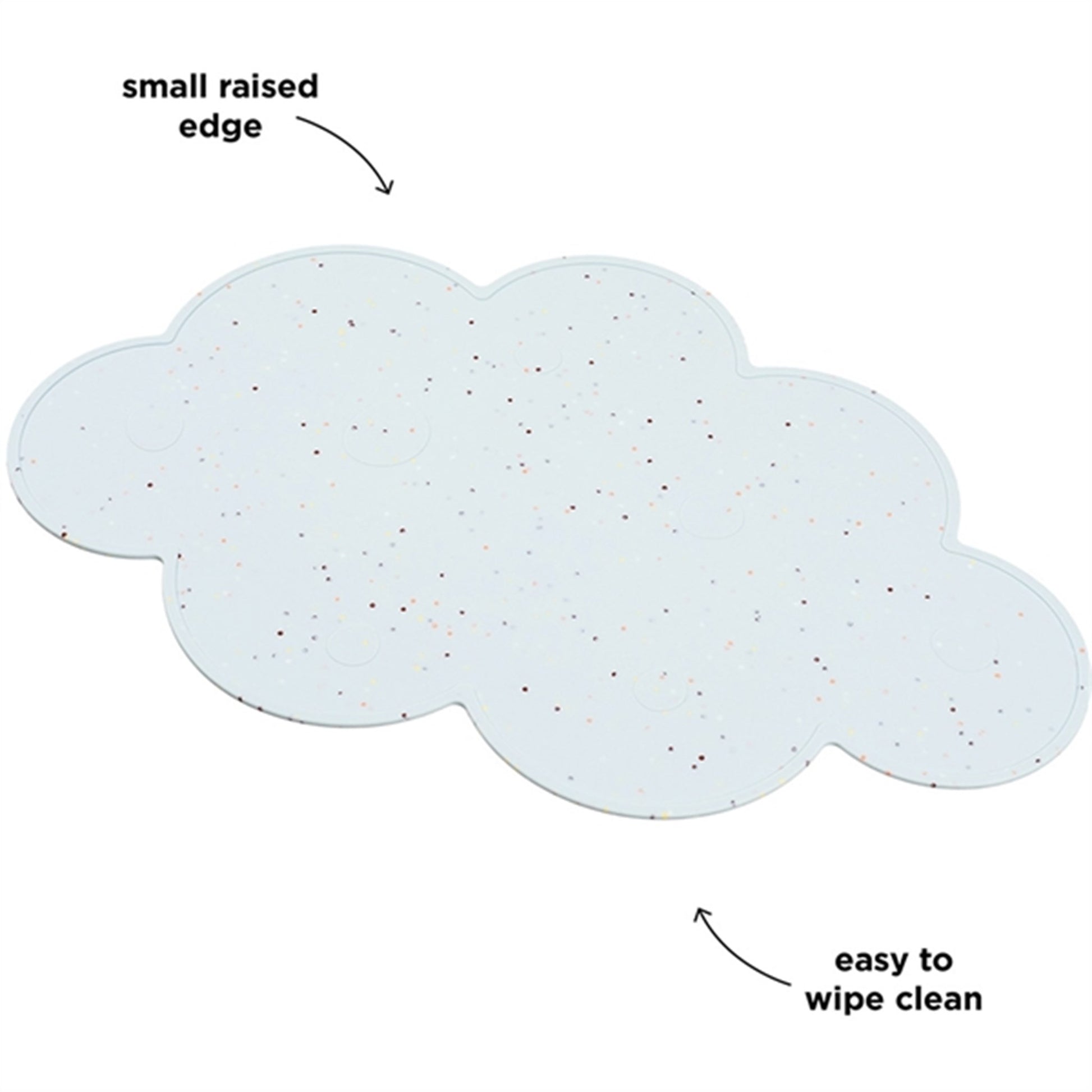 Done by Deer Silicone Placemat Confetti Blue