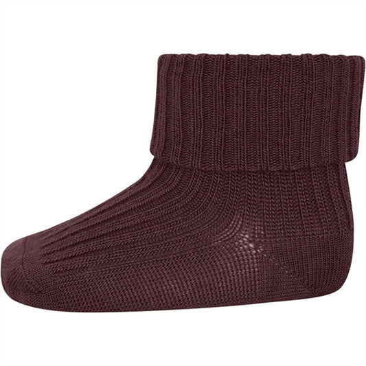 MP 589 Wool Rib Baby Socks Grape Skin