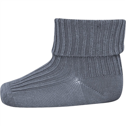 MP 589 Wool Rib Baby Socks Stone Blue