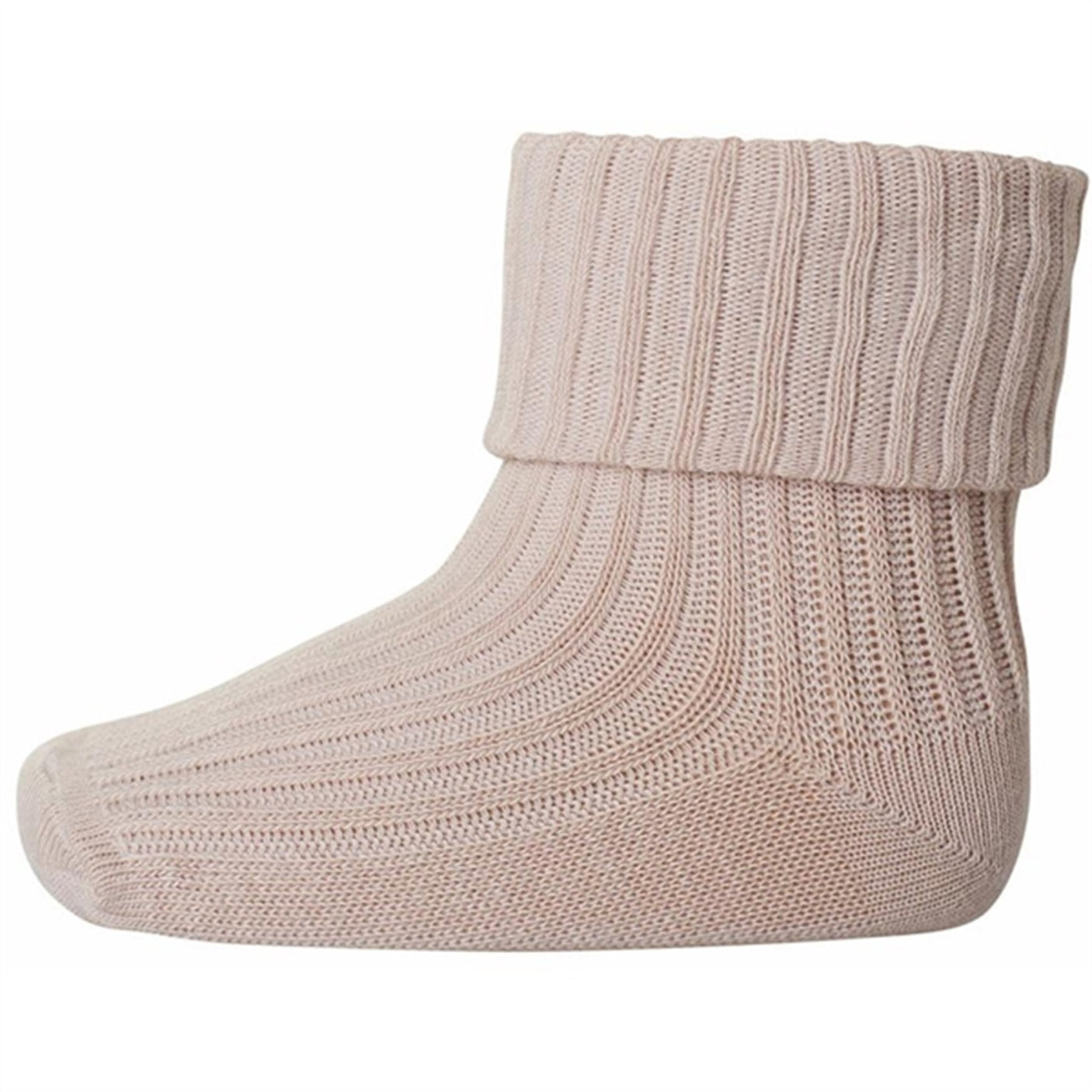 MP Danmark 853 Uld Rib Baby Socks Rose Dust