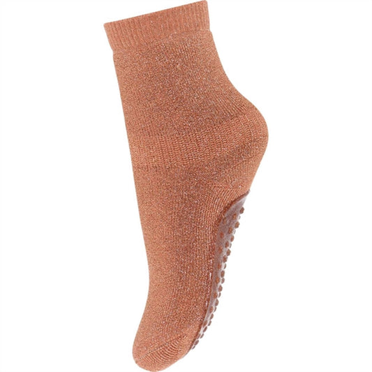 MP 79208 Celina Socks With Anti-Slip 2315 Metallic Glitter Copper Brown