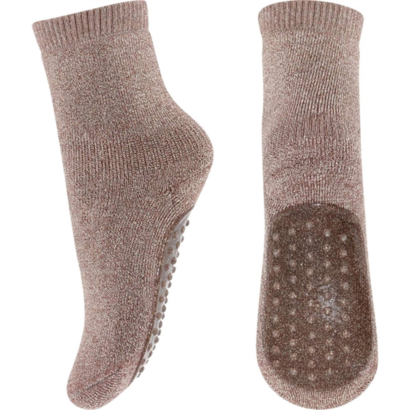 MP 79208 Celina Socks With Anti-Slip 76 Metallic Glitter Brown Sienna