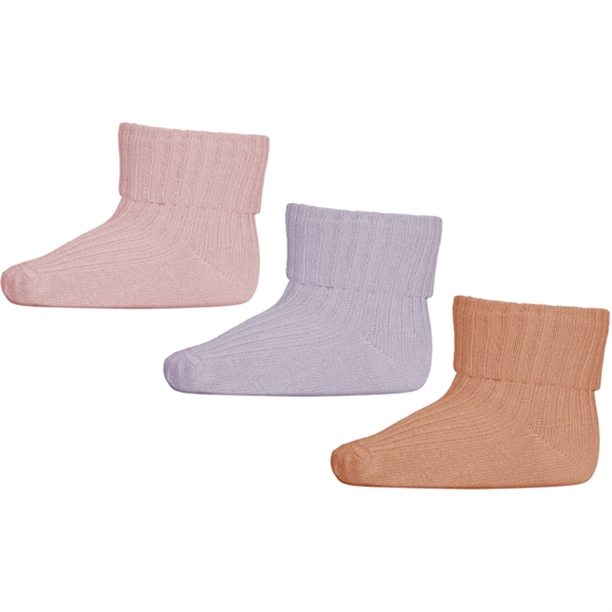 MP Danmark 99030 Cotton Rib Baby Socks 3-pack 1022 Lavender Sky
