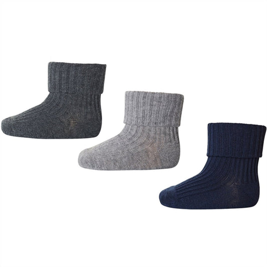 MP 99030 Cotton Rib Socks 3-pack 8902 Multi