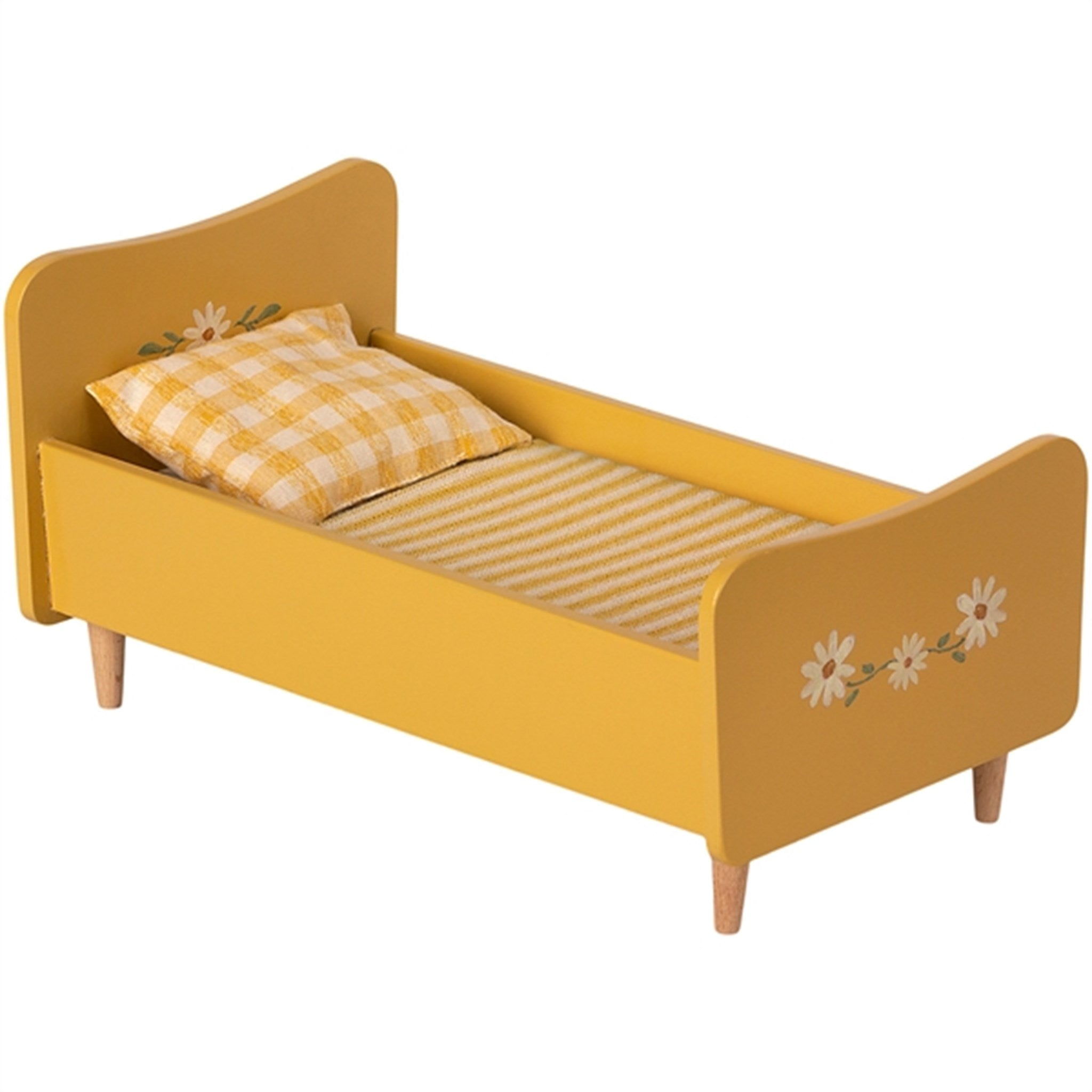 Maileg Wooden Bed Mini Yellow