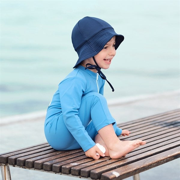 Petit Crabe Cornflower Lou Boat Bodysuit