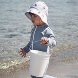 Petit Crabe Petrol Lou Onesie with Zipper