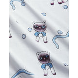 Mini Rodini Light Blue Siamese Aop Body