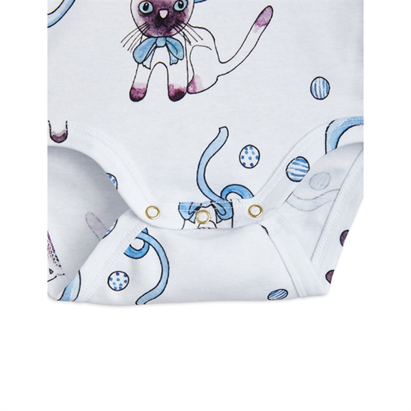 Mini Rodini Light Blue Siamese Aop Body