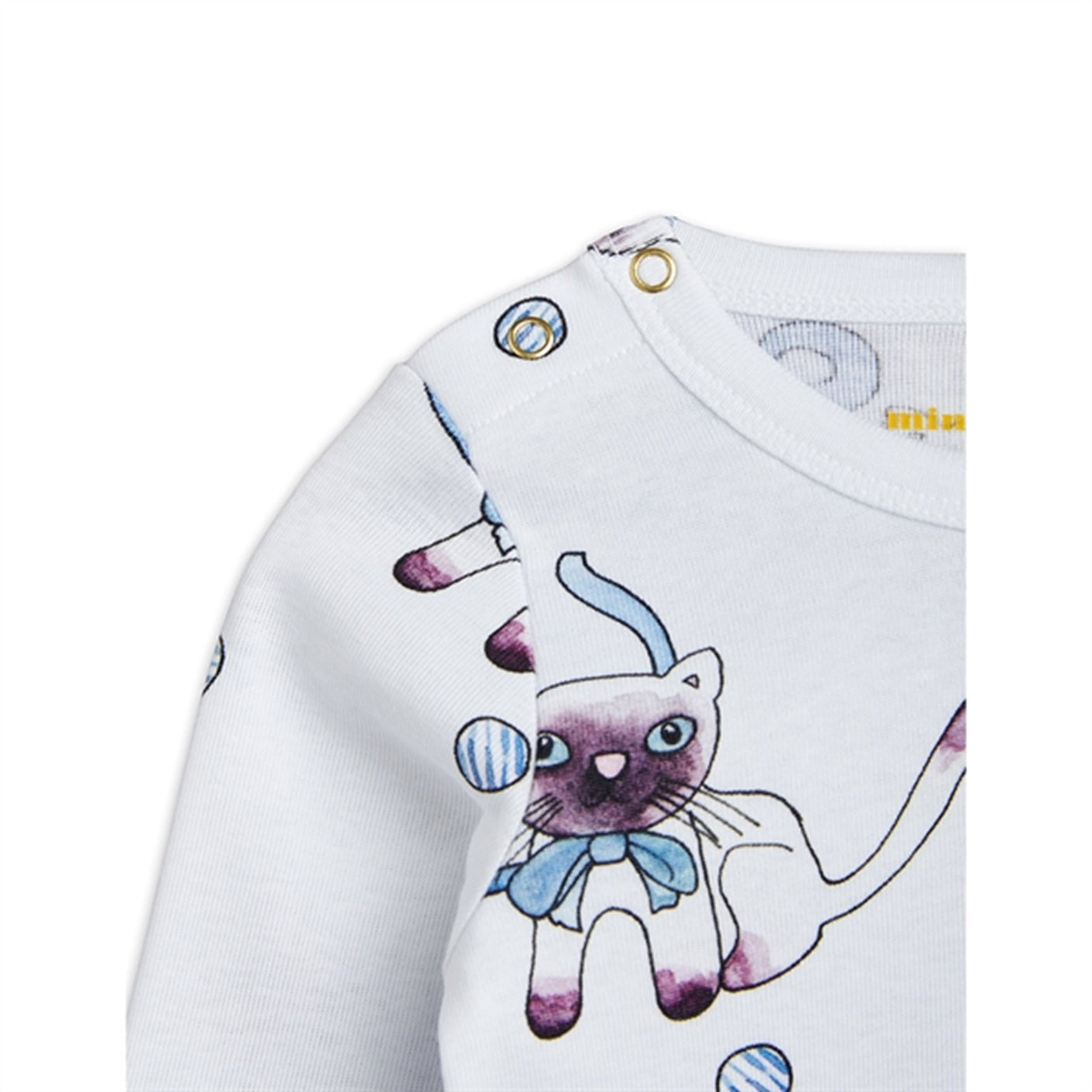 Mini Rodini Light Blue Siamese Aop Body