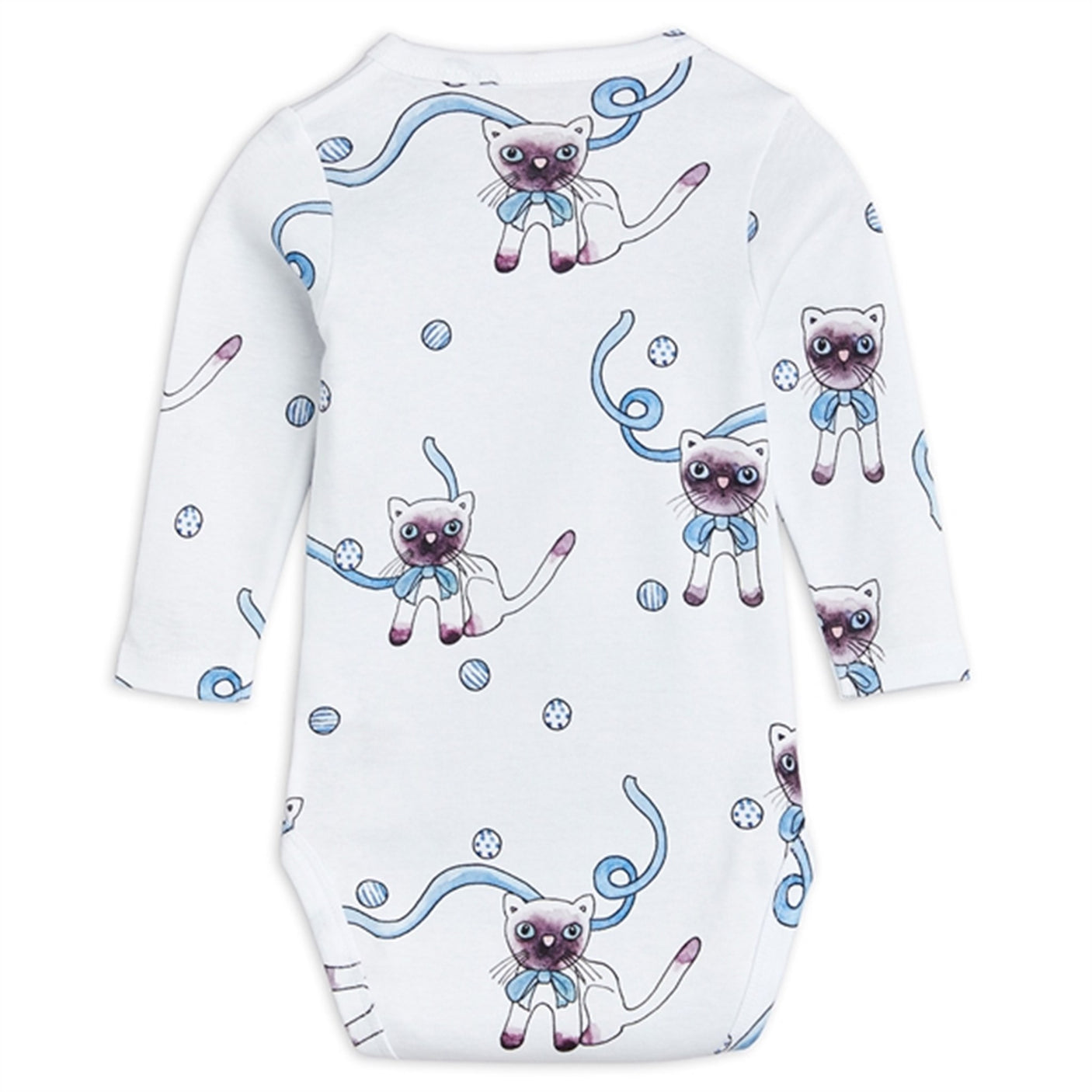 Mini Rodini Light Blue Siamese Aop Body