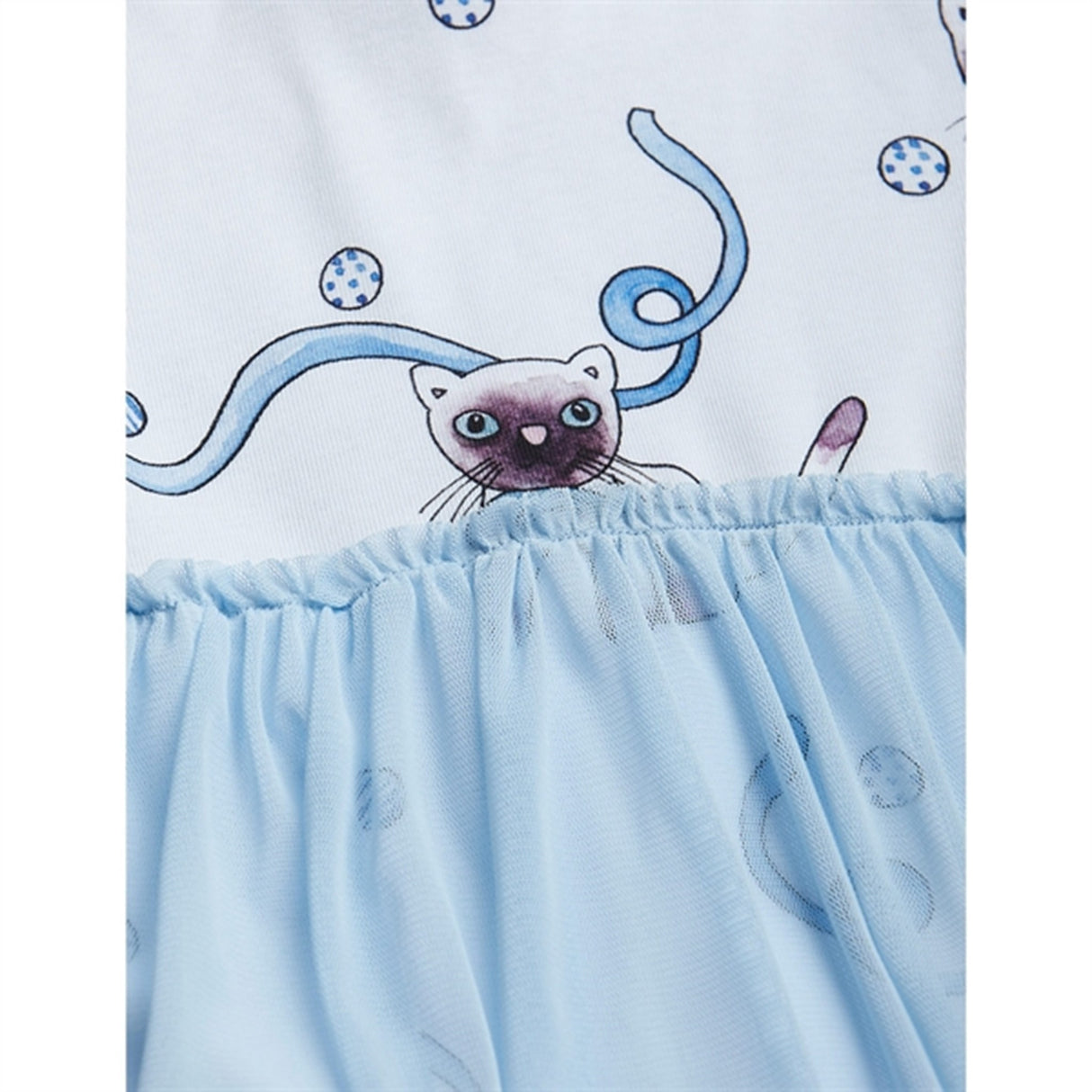 Mini Rodini Light blue Siamese Aop Tulle Dress Body